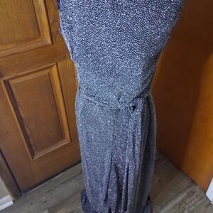 Women's Black and White Speckled Maxi Dress - Brand: